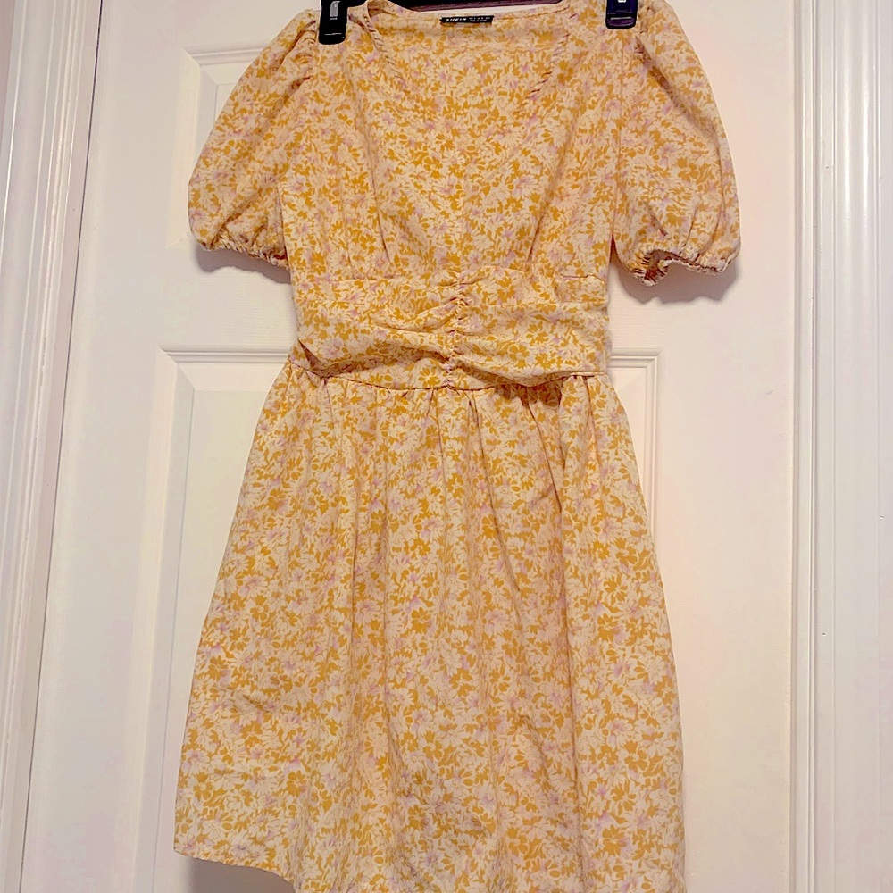 Floral Puff Sleeve A-Line Dress - Picture 6 of 6